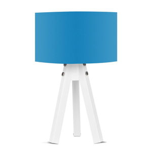 Stolní lampa s modrým stínítkem Kate Louise Bianca