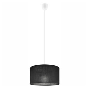 Černé závěsné svítidlo s textilním stínidlem ø 35 cm Vivian – LAMKUR