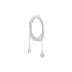 Bílý kabel s koncovkou pro žárovku Best Season Cord Ute, délka 2,5 m