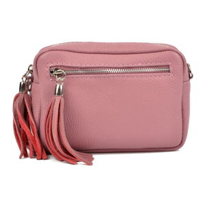 Pudrově růžová kožená kabelka Isabella Rhea Melanie