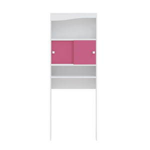 Růžová koupelnová skříňka nad pračku TemaHome Wave, šířka 60 cm