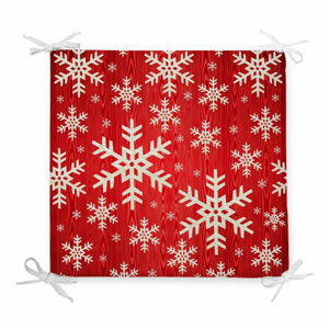 Vánoční podsedák s příměsí bavlny Minimalist Cushion Covers Snowflakes, 42 x 42 cm