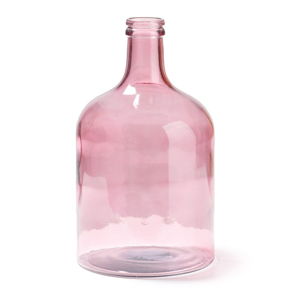 Růžová skleněná váza La Forma Semplice, výška 43 cm