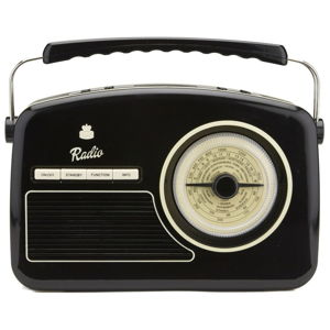 Černé rádio GPO Rydell Nostalgic Dab Radio Black