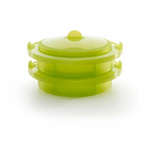 Zelená silikonová nádoba na vaření v páře Lékué Steamer, ⌀ 22 cm