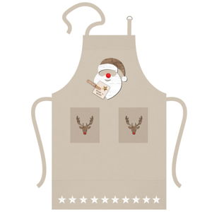 Bavlněná kuchyňská zástěra s vánočním motivem PPD Santa Red Nose