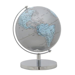 Dekorativní globus Mauro Ferretti Mappamondo Silver, ⌀ 20 cm