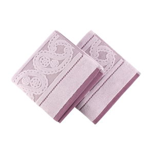Sada 2 fialových ručníků Hurrem, 50 x 90 cm