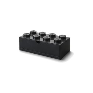 Černý stolní box se zásuvkou LEGO® Brick, 31,6 x 11,3 cm