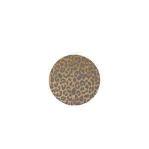 Šedá kulatá rohožka z přírodního kokosového vlákna Artsy Doormats Leopard, ⌀ 70 cm