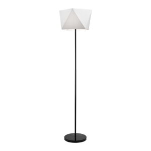 Bílá stojací lampa s textilním stínidlem, výška 170 cm Carla – LAMKUR