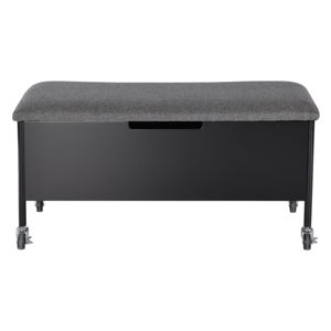 Černá úložná lavice na kolečkách RGE Sture, 90 x 40 cm