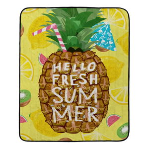 Pikniková deka Butter Kings Fresh Pineapple, 180 x 145 cm