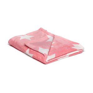 Růžová mikroplyšová deka My House Stars, 150 x 200 cm