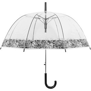 Transparentní větruodolný holový deštník s automatickým otevíráním Ambiance Snake Skin, ⌀ 84 cm