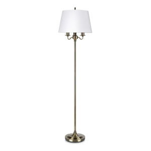 Bílá stojací lampa Markslöjd Jamie, ø 40 cm