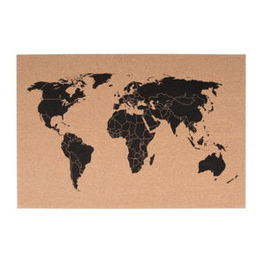 Korková nástěnná mapa PT LIVING World, 60 x 40 cm