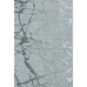 Světle modrý koberec Twigs, 80 x 150 cm