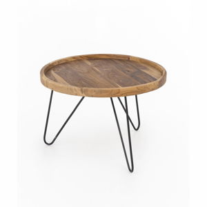 Konferenční stolek Index s železnými nohami WOOX LIVING Patricia, ⌀ 65 cm