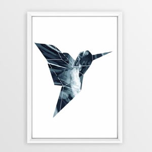 Plakát v rámu Piacenza Art Origami Bird, 30 x 20 cm