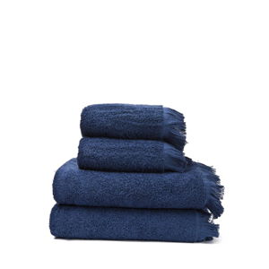 Sada 2 námořnicky modrých ručníků a 2 osušek ze 100% bavlny Bonami, 50 x 90 + 70 x 140 cm