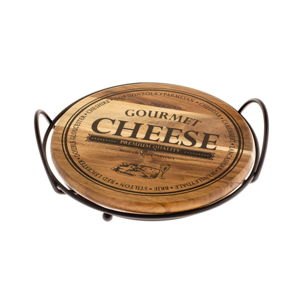 Bambusové servírovací prkénko na sýr Dakls Cheesy, ⌀ 20 cm
