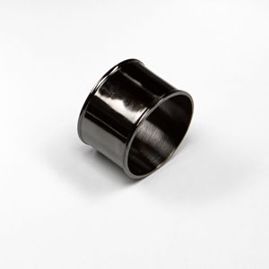 Sada 6 černých kroužků na ubrousky z nerezové oceli Simla Napkin, ⌀ 4,5 cm