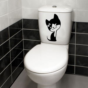 Dekorativní samolepka na toaletu Kitty