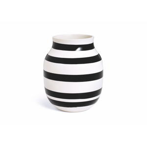 Černo-bílá kameninová váza Kähler Design Omaggio, výška 20 cm