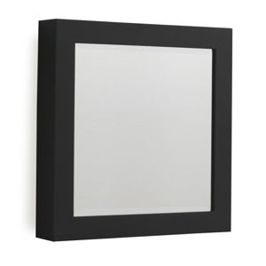 Černé nástěnné zrcadlo Geese Thick, 40 x 40 cm