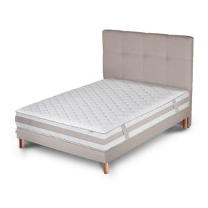 Světle šedá postel s matrací Stella Cadente Maison Saturne, 160 x 200 cm