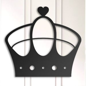 Černá nástěnná dekorace Crown