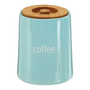 Modrá dóza na kávu s bambusovým víkem Premier Housewares Fletcher, 800 ml
