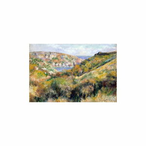 Reprodukce obrazu Auguste Renoir - Hills around the Bay of Moulin Huet, Guernsey, 70 x 45 cm