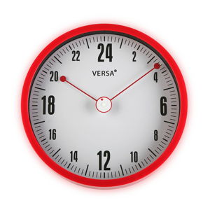 Červené kulaté nástěnné hodiny Versa Grand, ø 30 cm
