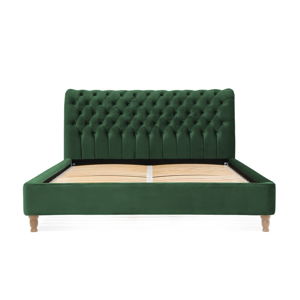 Zelená postel z bukového dřeva Vivonita Allon, 160 x 200 cm