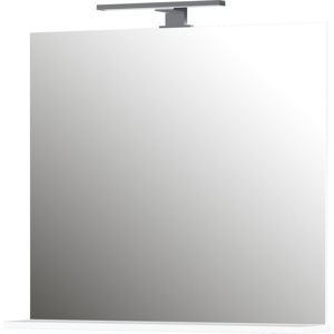 Nástěnné zrcadlo s osvětlením a s poličkou 76x75 cm - Germania