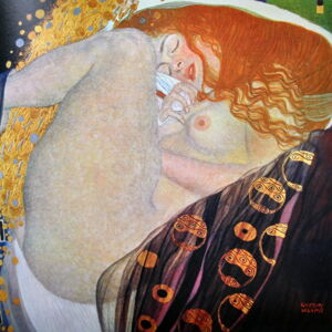 Obraz - reprodukce 70x70 cm Danae, Gustav Klimt – Fedkolor