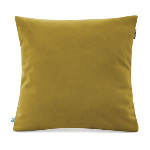 Žlutozelený povlak na polštář se sametovým povrchem Mumla Velvet, 45 x 45 cm
