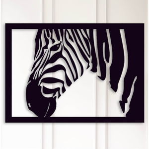 Černá nástěnná dekorace Zebra