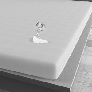 Bílé voděodolné prostěradlo Sleeptime, 180 x 220 cm