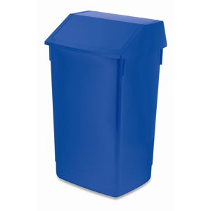 Modrý odpadkový koš s vyklápěcím víkem Addis, 41 x 33,5 x 68 cm