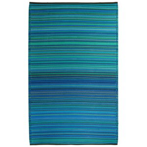 Tyrkysový oboustranný venkovní koberec z recyklovaného plastu Fab Hab Cancun Turquoise, 90 x 150 cm