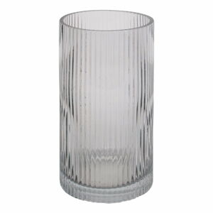 Šedá skleněná váza PT LIVING Allure, výška 20 cm