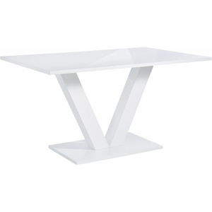 Lesklý bílý jídelní stůl Støraa Allen, 90 x 140 cm