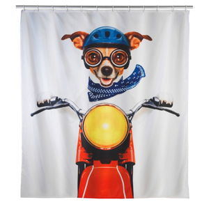 Barevný sprchový závěs Wenko Biker Dog, 180 x 200 cm
