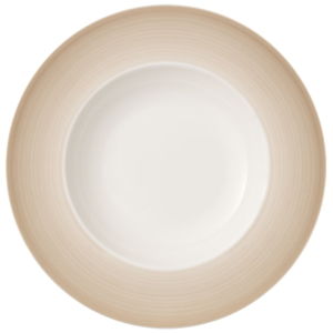 Bílo-hnědý hluboký talíř z porcelánu Villeroy & Boch Colourful Life