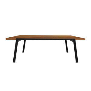 Jídelní stůl s tmavou deskou z dubového dřeva Canett Aspen, délka 240 cm