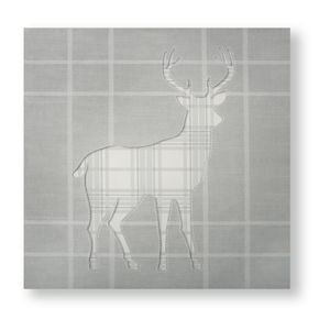 Nástěnný obraz Graham & Brown Tartan Stag Silhouette, 60 x 60 cm