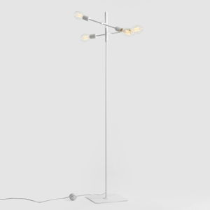 Bílá stojací lampa pro 4 žárovky Custom Form Twigo